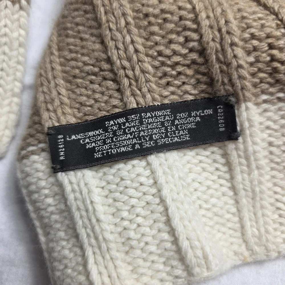 coach knitted scarf brown knitted lambswool cashmere
